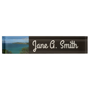 Coast of St. Lucia Caribbean Vacation Photo Nameplate