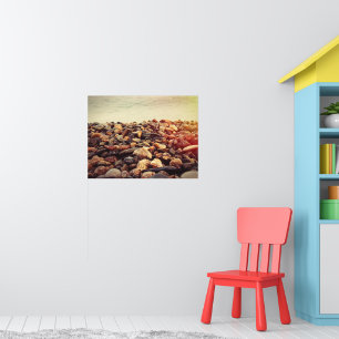 coast pebbles stones poster