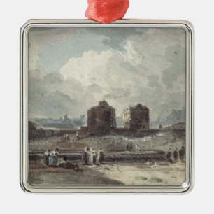 Coast Scene Metal Ornament