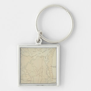 Coast section no 5 Absecon Beach to Sea Island Keychain