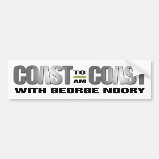 Coast To Coast AM Bumper Sticker (White) (Front)