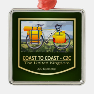 Coast to Coast Cycle Route C2C (bike2) Metal Ornament