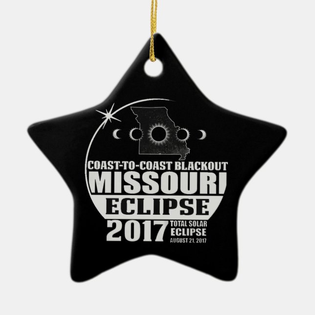 Coast to Coast Missouri Eclipse 2017 Ceramic Ornament (Front)