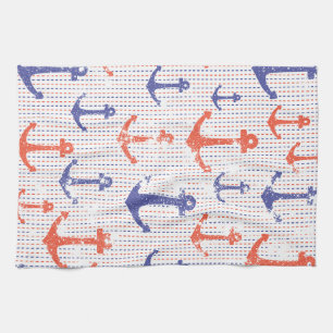 Coastal Americana Anchors Kitchen Towel