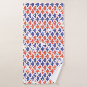 Coastal Americana Fish Scales Bath Towel
