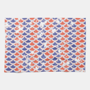 Coastal Americana Fish Scales Kitchen Towel