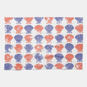 Coastal Americana Seashells Kitchen Towel
