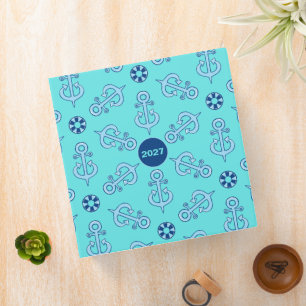 Coastal Anchor Yearly Calendar 2027 Binder