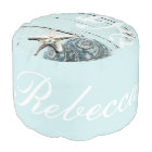 Coastal aqua blue beach wood starfish seashell