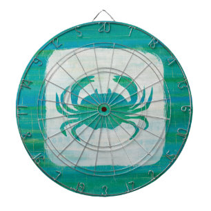 Coastal Aqua Crab Dartboard