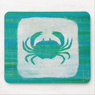 Coastal   Aqua Crab Mouse Pad
