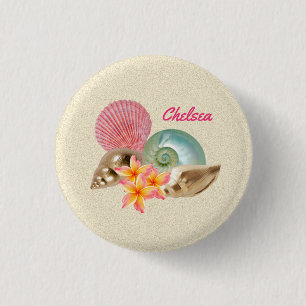 Coastal Arrangement 1 Inch Round Button