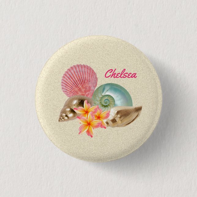Coastal Arrangement 1 Inch Round Button (Front)