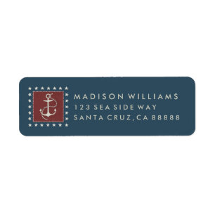 Coastal Art   Anchor on Red