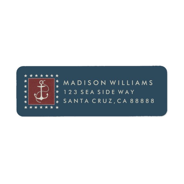 Coastal Art | Anchor on Red (Front)