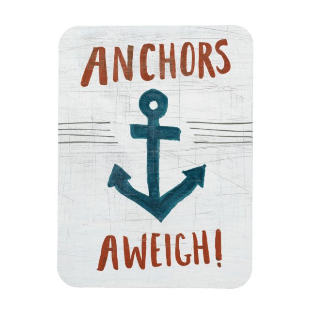 Coastal Art | Anchors Away Magnet (Vertical)
