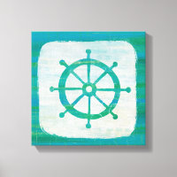 Coastal Art | Aqua Steering Wheel