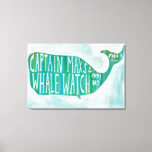 Coastal Art   Captain Max's Whale Watch Canvas Print