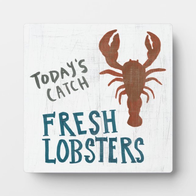 Coastal Art | Fresh Lobsters Plaque (Front)