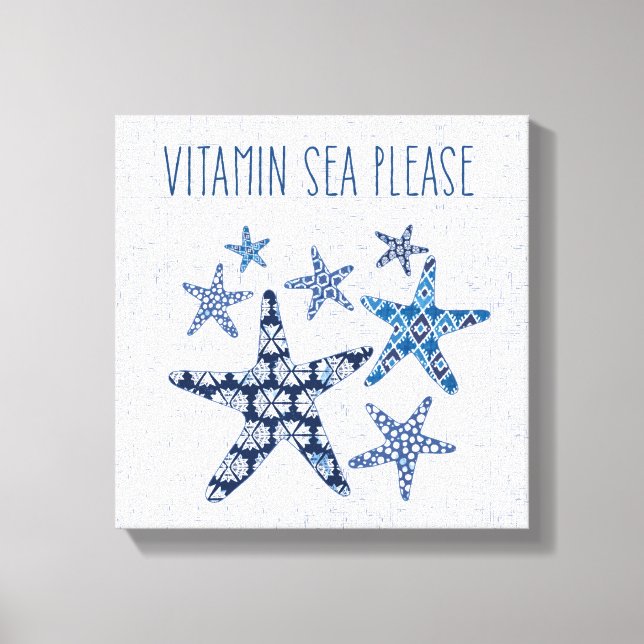 Coastal Art | Vitamin Sea Please Canvas Print (Front)