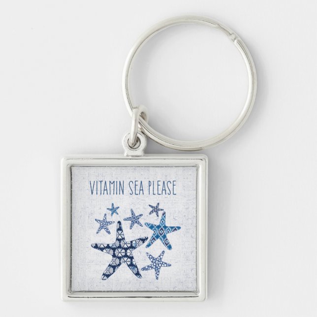 Coastal Art | Vitamin Sea Please Keychain (Front)
