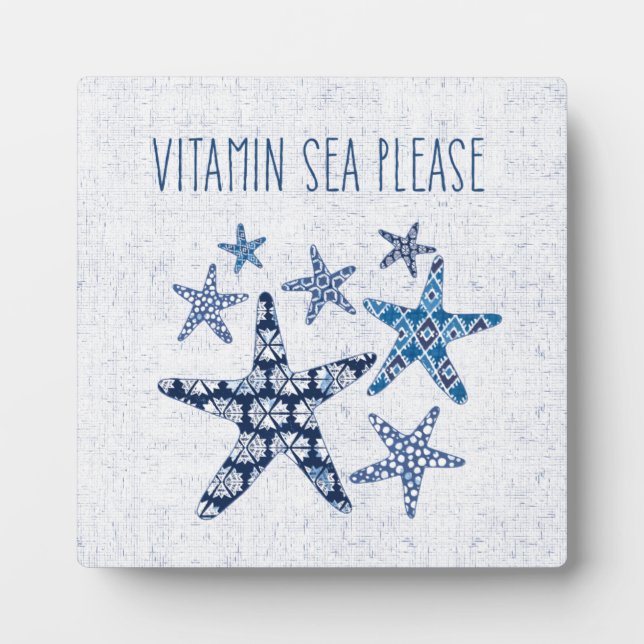 Coastal Art | Vitamin Sea Please Plaque (Front)