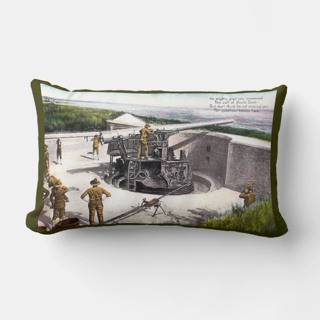 Coastal Artillery Lumbar Pillow (Front)