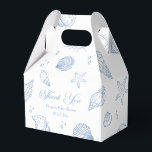 Coastal Baby Shower Thank You Favor Box<br><div class="desc">Perfect for your coastal baby shower theme, these personalized favour boxes add a charming touch to your event. Ideal for ocean themed baby shower ideas, beach baby shower theme, and ocean baby shower theme celebrations. Featuring a sweet "sea you soon baby shower theme" design, they’re a memorable way to thank...</div>