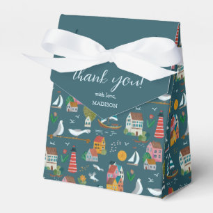 Coastal Baby Shower Thank you Favor Box