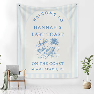 Coastal Bachelorette Modern Cocktail Fleece Blanket