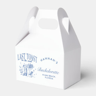 Coastal Bachelorette Modern Cocktail Party Blue Favor Box