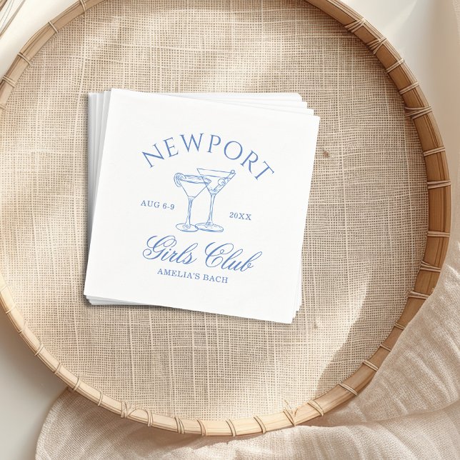 Coastal Bachelorette Weekend Girl's Club Napkin (Creator Uploaded)