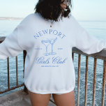 Coastal Bachelorette Weekend Girl's Club Sweatshirt<br><div class="desc">This design features trendy bold text,  beachy coastal vibes with hand drawn cocktails.</div>