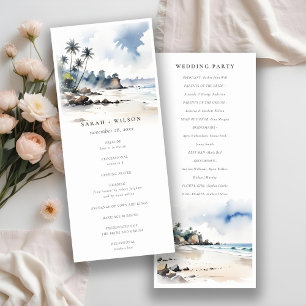 Coastal Bali Beach Palm Tree Programme de mariage