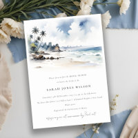 Coastal Bali Beach Palm Trees Bridal Shower