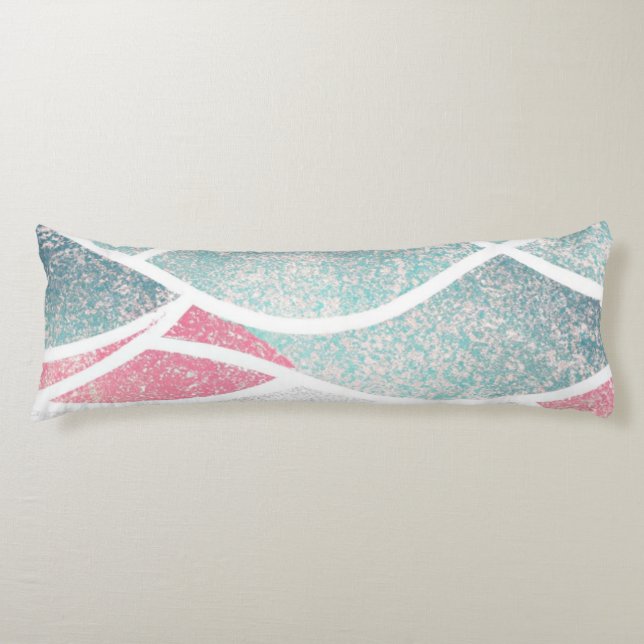 Coastal/Beach abstract waves  Body Pillow (Front)