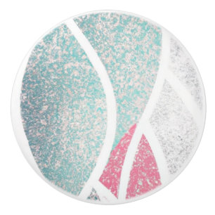 Coastal/Beach abstract waves  Ceramic Knob