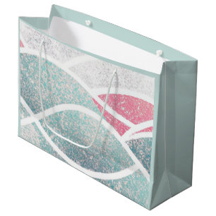 Coastal/Beach abstract waves Large Gift Bag