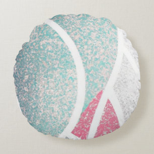 Coastal/Beach abstract waves Round Pillow