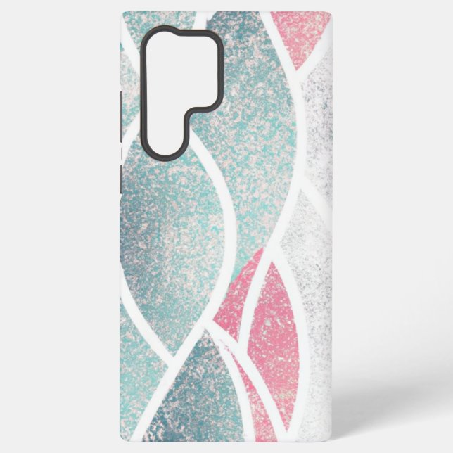 Coastal/Beach abstract waves  Samsung Galaxy S22 Ultra Case (Back)