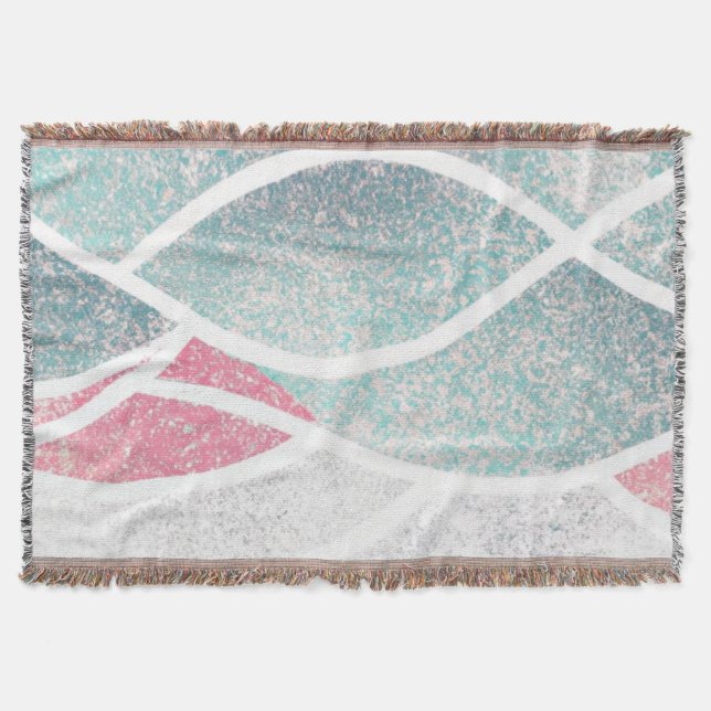 Coastal/Beach abstract waves  Throw Blanket (Front)