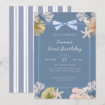 Coastal Beach Baby The Big One First Birthday