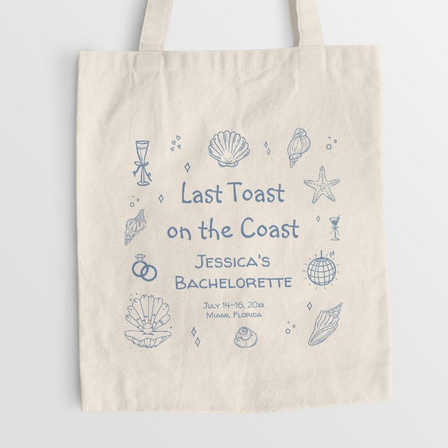 Coastal Beach Bachelorette Party Tote Bag (Creator Uploaded)