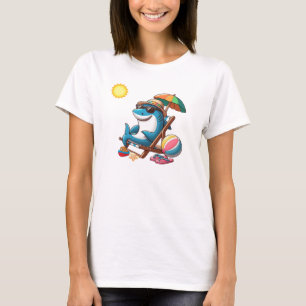 Coastal/Beach cute cartoon shark T-Shirt