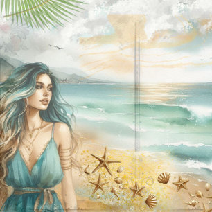 Coastal Beach Decoupage Junk Journal Scrapbook 