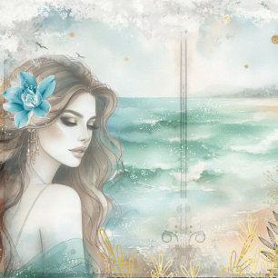 Coastal Beach Decoupage Junk Journal Scrapbook