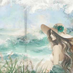 Coastal Beach Decoupage Junk Journal Scrapbook