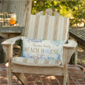 Coastal Beach House Family Name Lumbar Pillow (Chair)