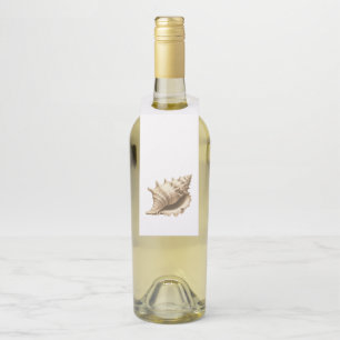 Coastal/beach/nautical seashell bottle tag