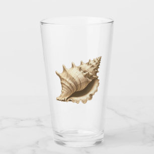 Coastal/beach/nautical seashell glass